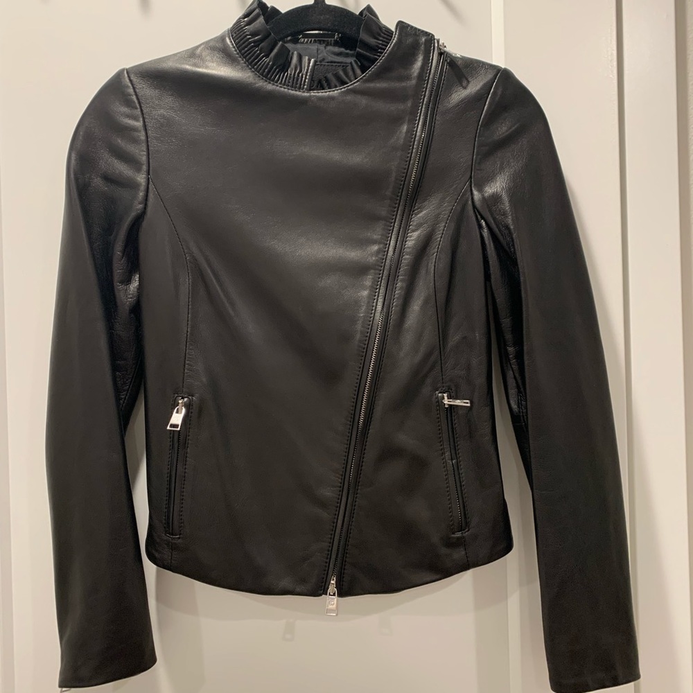 Giorgio Armani Leather Jacket size 2